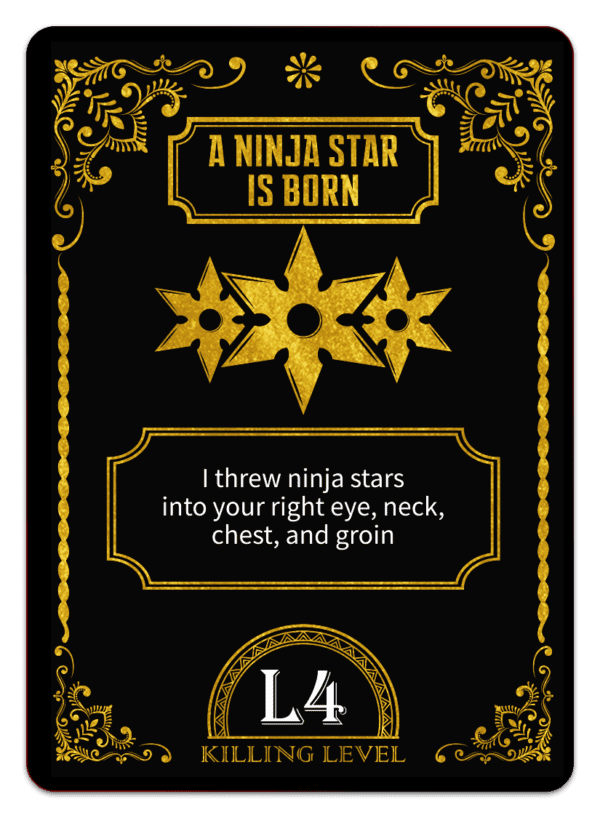 Offensive Attack Card: A Ninja Star Is Born